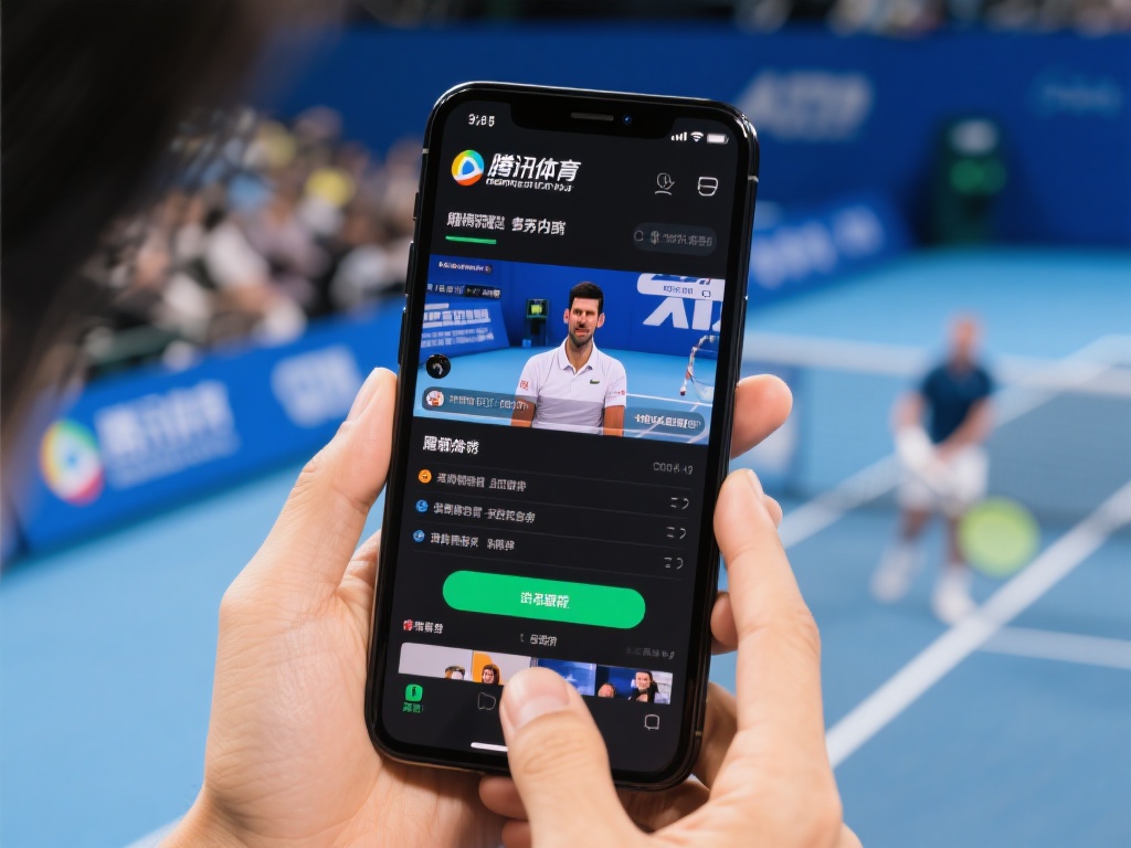 例如一位喜欢网球的用户，通过手机端进入赛